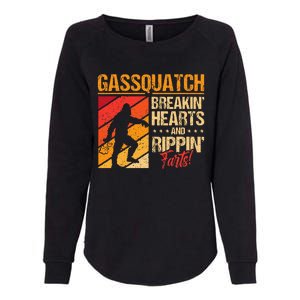 Sasquatch Gasquatch Breakin Hearts Rippin Fart Bigfoot Womens California Wash Sweatshirt