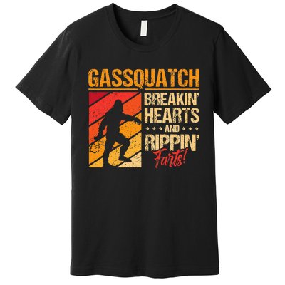 Sasquatch Gasquatch Breakin Hearts Rippin Fart Bigfoot Premium T-Shirt