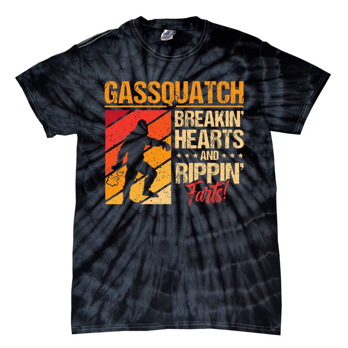 Sasquatch Gasquatch Breakin Hearts Rippin Fart Bigfoot Tie-Dye T-Shirt