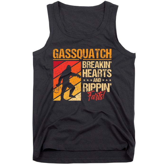 Sasquatch Gasquatch Breakin Hearts Rippin Fart Bigfoot Tank Top