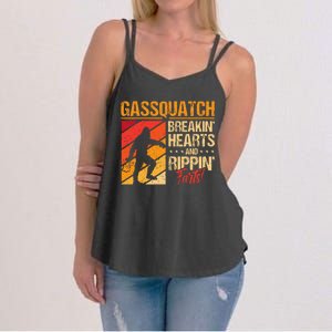 Sasquatch Gasquatch Breakin Hearts Rippin Fart Bigfoot Women's Strappy Tank