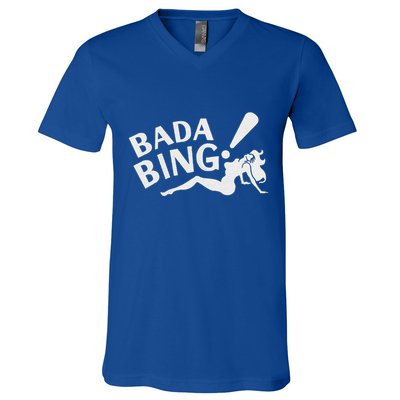 Sexy Girl Bada Bam V-Neck T-Shirt