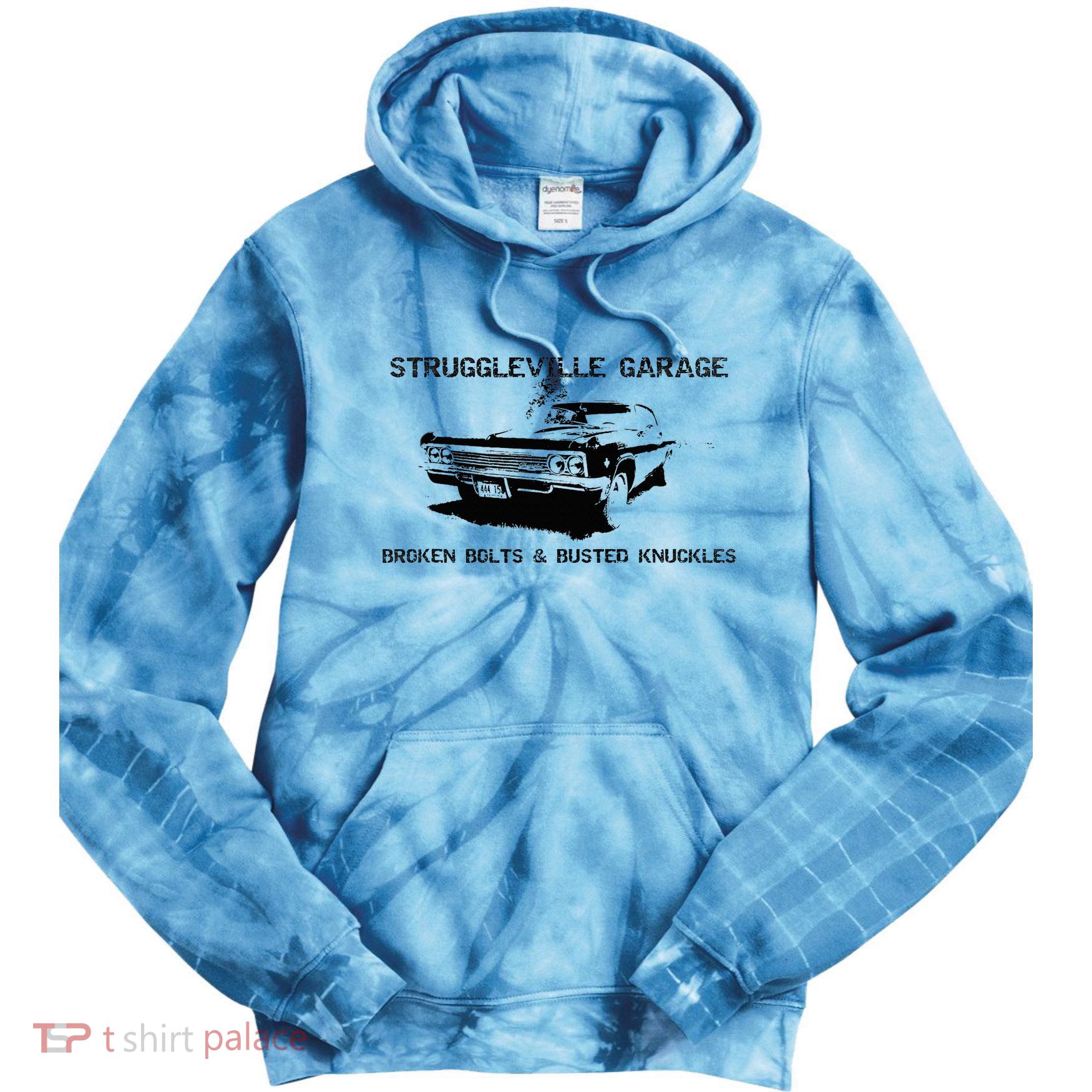 Struggleville Garage Broken Bolts & Busted Knuckles Tie Dye Hoodie