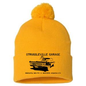 Struggleville Garage Broken Bolts & Busted Knuckles Pom Pom 12in Knit Beanie