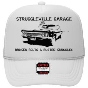 Struggleville Garage Broken Bolts & Busted Knuckles High Crown Mesh Back Trucker Hat