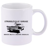 Struggleville Garage Broken Bolts & Busted Knuckles 11oz C Handle Ceramic Mug