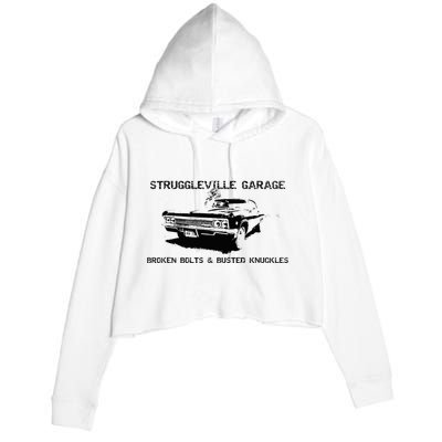 Struggleville Garage Broken Bolts & Busted Knuckles Crop Fleece Hoodie