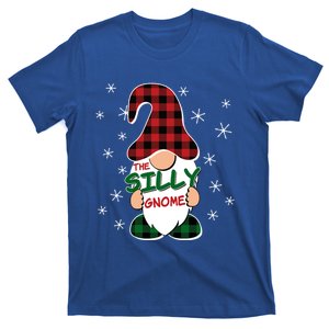 Silly Gnome Buffalo Plaid Matching Family Christmas Pajama Gift T-Shirt