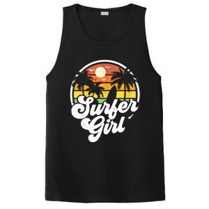 Surfer Girl Beach Retro 70s Summer Surfing Vacation Gift PosiCharge Competitor Tank