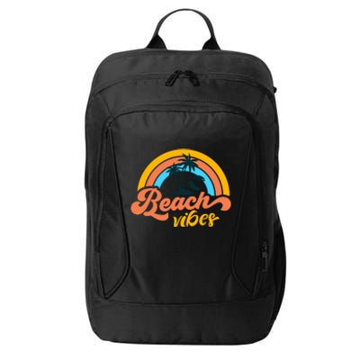 Summer Groovy Beach Vibes City Backpack