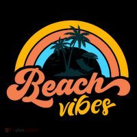 Summer Groovy Beach Vibes Button