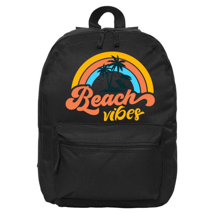 Summer Groovy Beach Vibes 16 in Basic Backpack