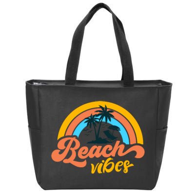 Summer Groovy Beach Vibes Zip Tote Bag