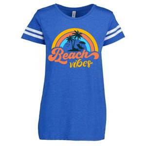 Summer Groovy Beach Vibes Enza Ladies Jersey Football T-Shirt