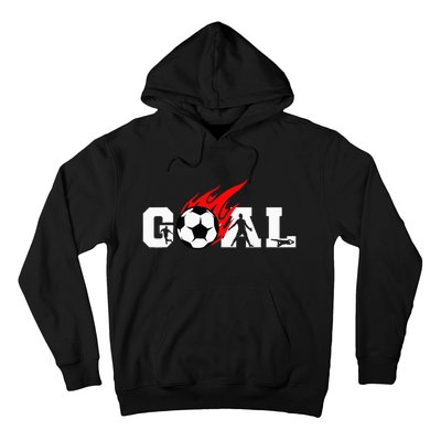 Soccer Goal Ball On Fire Hoodie