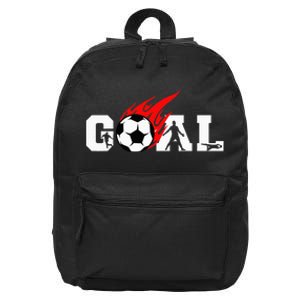 Soccer Goal Ball On Fire 16 in Basic Backpack