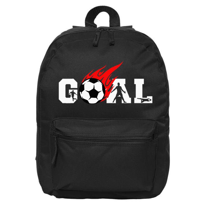 Soccer Goal Ball On Fire 16 in Basic Backpack