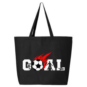 Soccer Goal Ball On Fire 25L Jumbo Tote