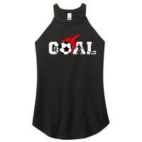 Soccer Goal Ball On Fire Women’s Perfect Tri Rocker Tank