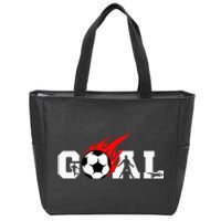 Soccer Goal Ball On Fire Zip Tote Bag