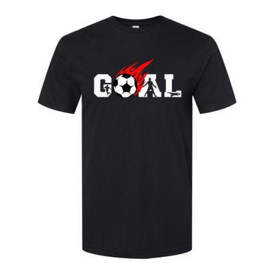 Soccer Goal Ball On Fire Softstyle CVC T-Shirt