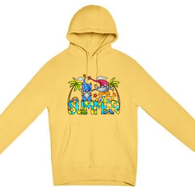 Summer Gnomes Beach Premium Pullover Hoodie