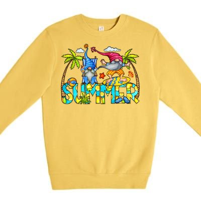 Summer Gnomes Beach Premium Crewneck Sweatshirt