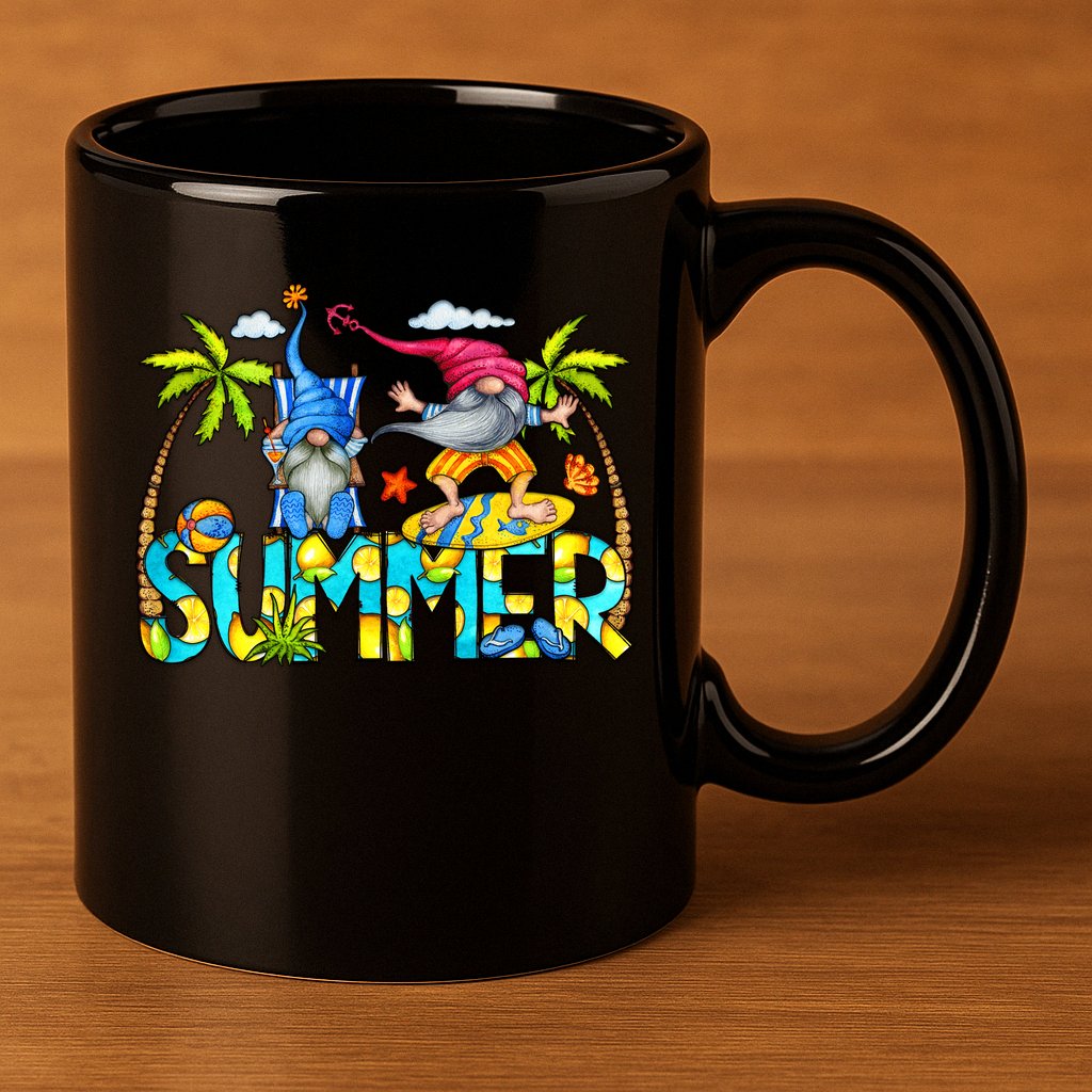 Summer Gnomes Beach 11oz C Handle Ceramic Mug