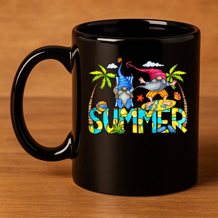 Summer Gnomes Beach 11oz C Handle Ceramic Mug