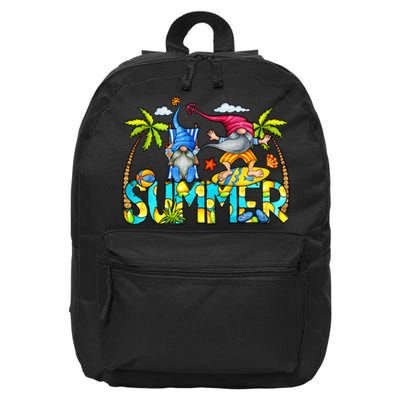 Summer Gnomes Beach 16 in Basic Backpack