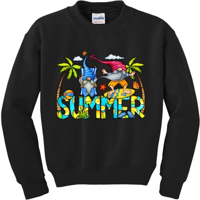 Summer Gnomes Beach Kids Sweatshirt