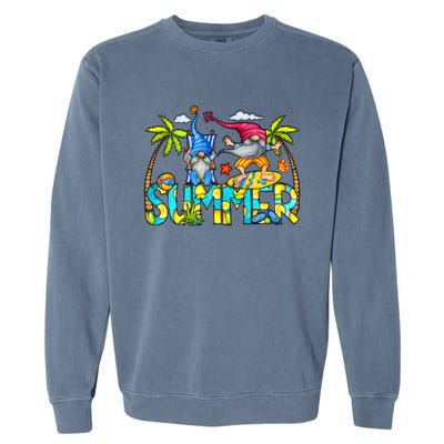 Summer Gnomes Beach Garment-Dyed Sweatshirt