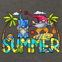 Summer Gnomes Beach Cotton Canvas Backpack