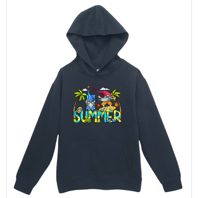 Summer Gnomes Beach Urban Pullover Hoodie