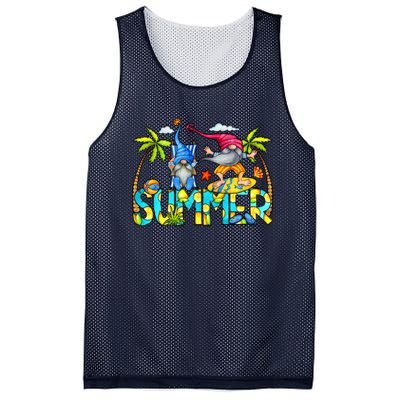 Summer Gnomes Beach Mesh Reversible Basketball Jersey Tank