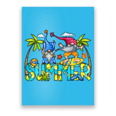 Summer Gnomes Beach Poster