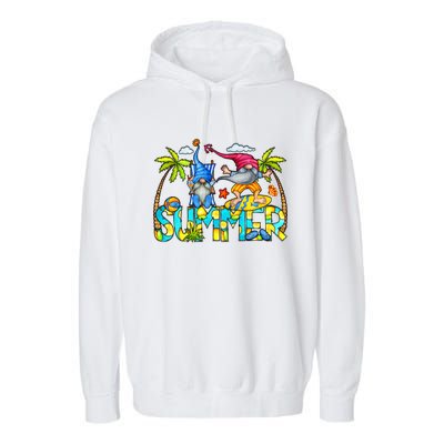 Summer Gnomes Beach Garment-Dyed Fleece Hoodie