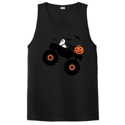 Spooky Ghost Bats Jack O Lantern Monster Truck Halloween Cute Gift PosiCharge Competitor Tank