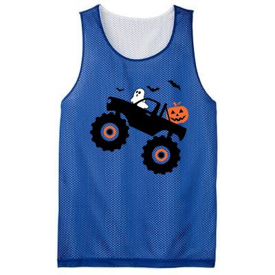 Spooky Ghost Bats Jack O Lantern Monster Truck Halloween Cute Gift Mesh Reversible Basketball Jersey Tank