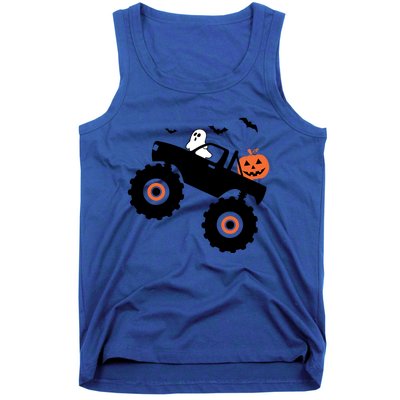 Spooky Ghost Bats Jack O Lantern Monster Truck Halloween Cute Gift Tank Top