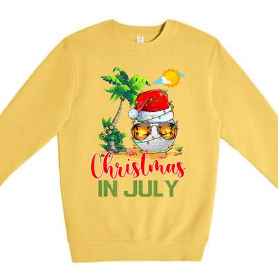 Santa Golf Ball Sunglasses & Xmas Lights Christmas In July Tank Top Premium Crewneck Sweatshirt