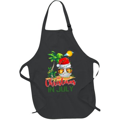 Santa Golf Ball Sunglasses & Xmas Lights Christmas In July Tank Top Apron