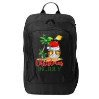 Santa Golf Ball Sunglasses & Xmas Lights Christmas In July Tank Top City Backpack