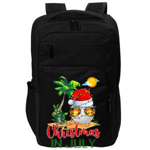 Santa Golf Ball Sunglasses & Xmas Lights Christmas In July Tank Top Impact Tech Backpack