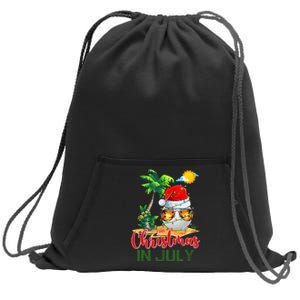 Santa Golf Ball Sunglasses & Xmas Lights Christmas In July Tank Top Sweatshirt Cinch Pack Bag