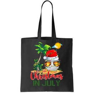 Santa Golf Ball Sunglasses & Xmas Lights Christmas In July Tank Top Tote Bag