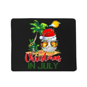 Santa Golf Ball Sunglasses & Xmas Lights Christmas In July Tank Top Mousepad