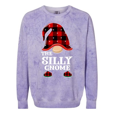 Silly Gnome Buffalo Plaid Funny Christmas Matching Family Great Gift Colorblast Crewneck Sweatshirt