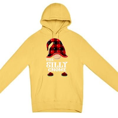 Silly Gnome Buffalo Plaid Funny Christmas Matching Family Great Gift Premium Pullover Hoodie