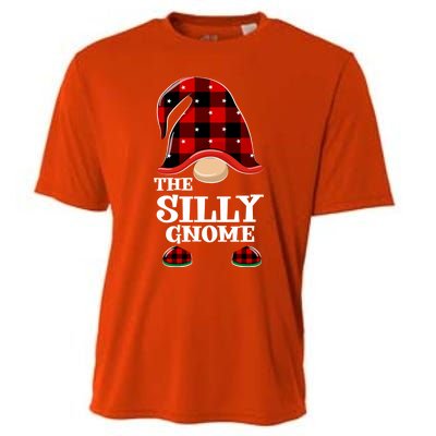 Silly Gnome Buffalo Plaid Funny Christmas Matching Family Great Gift Cooling Performance Crew T-Shirt